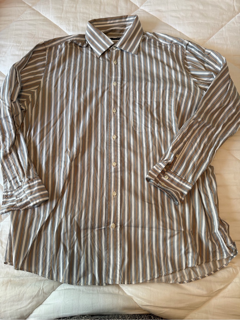 Burberry Vintage Classic Long-Sleeve Striped Button-Up Shirt